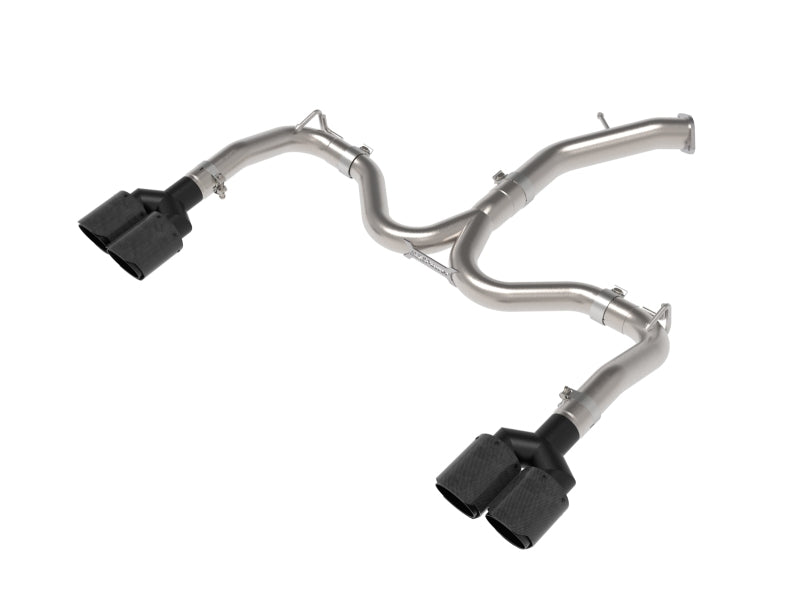 aFe 3in-2.5in 304 SS Axle-Back Exhaust w/ Carbon Fiber Tips - Kia Forte GT 1.6L 2022-2024