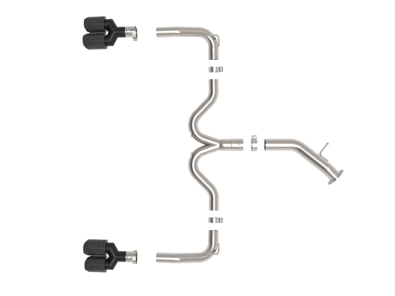 aFe 3in-2.5in 304 SS Axle-Back Exhaust w/ Carbon Fiber Tips - Kia Forte GT 1.6L 2022-2024