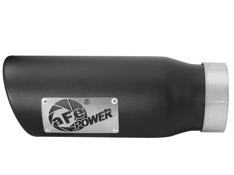 aFe MACH Force-Xp 409 Stainless Steel Clamp-on Black Exhaust Tip (Left) - Universal