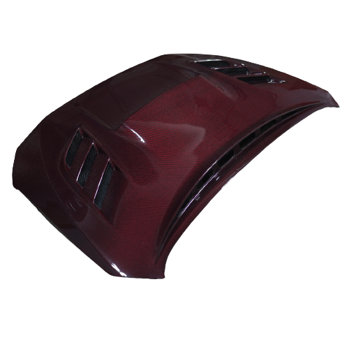 JDMuscle Carbon Fiber Hood V2 w/ Heat Extract - Subaru WRX / STi 2015-2021