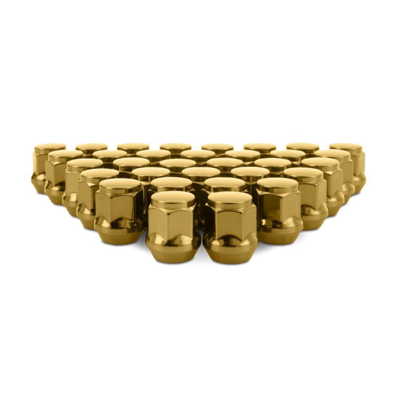 Mishimoto Steel Acorn Lug Nuts M14 x 1.5 - 32pc Set - Gold