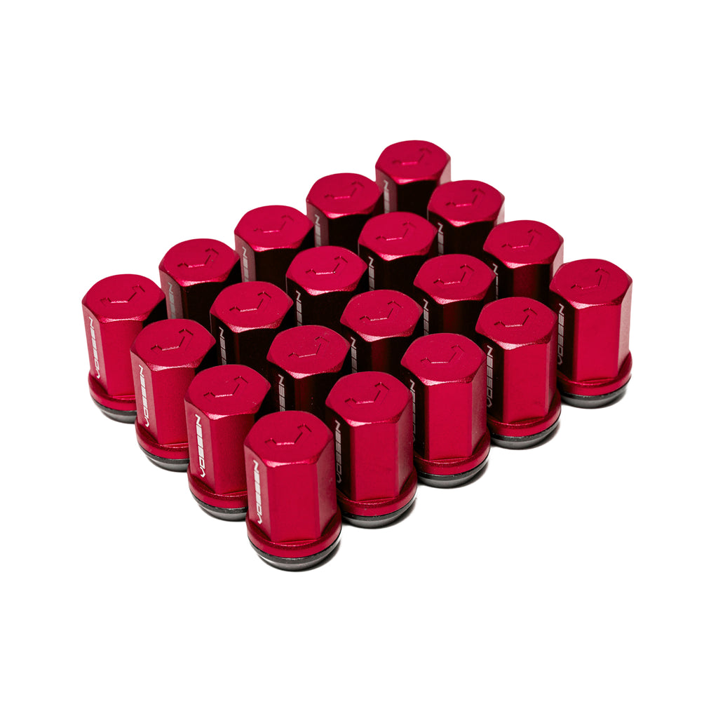 Vossen 35mm Lug Nuts (12x1.25; 19mm Hex; Cone Seat; Red) Set of 20 - Universal