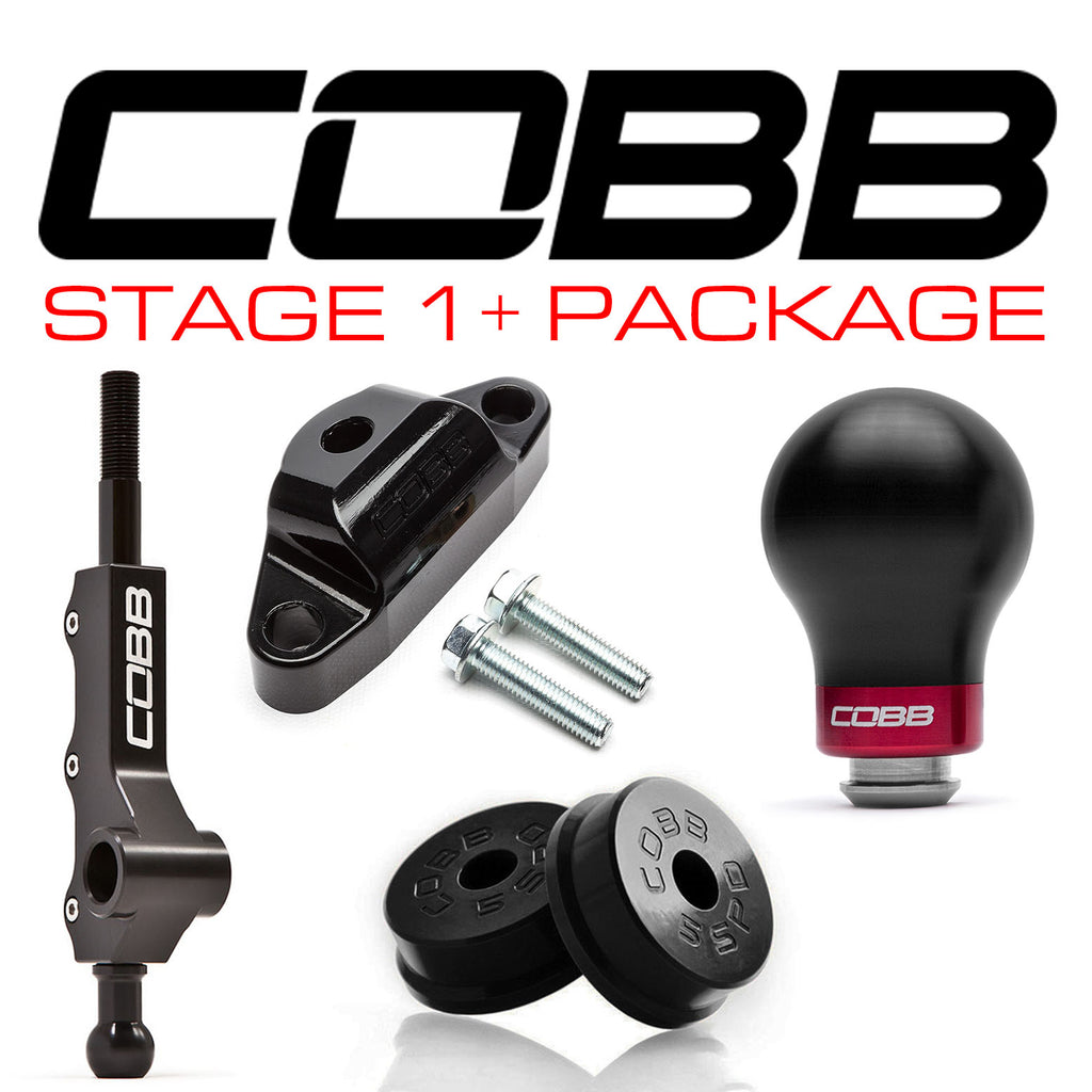 Cobb Stg 1+ Drivetrain Package w/ Wide Barrel Shifter (Black Weighted Knob) - Subaru WRX 5MT 2002-2007