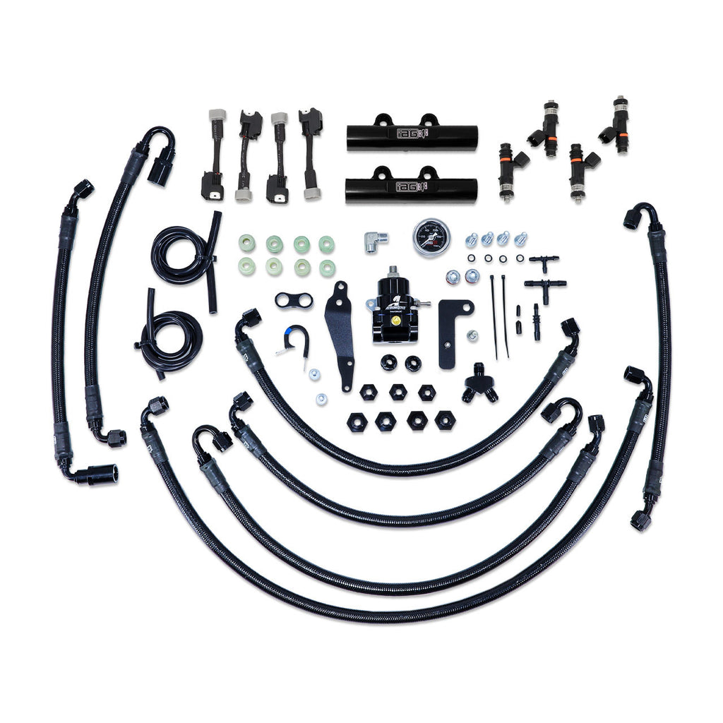 IAG PTFE Flex Fuel Fuel System Kit w/ FIC Injectors, Aeromotive FPR & IAG Fuel Rails - Subaru WRX 2008-2014 / STi 2008-2021