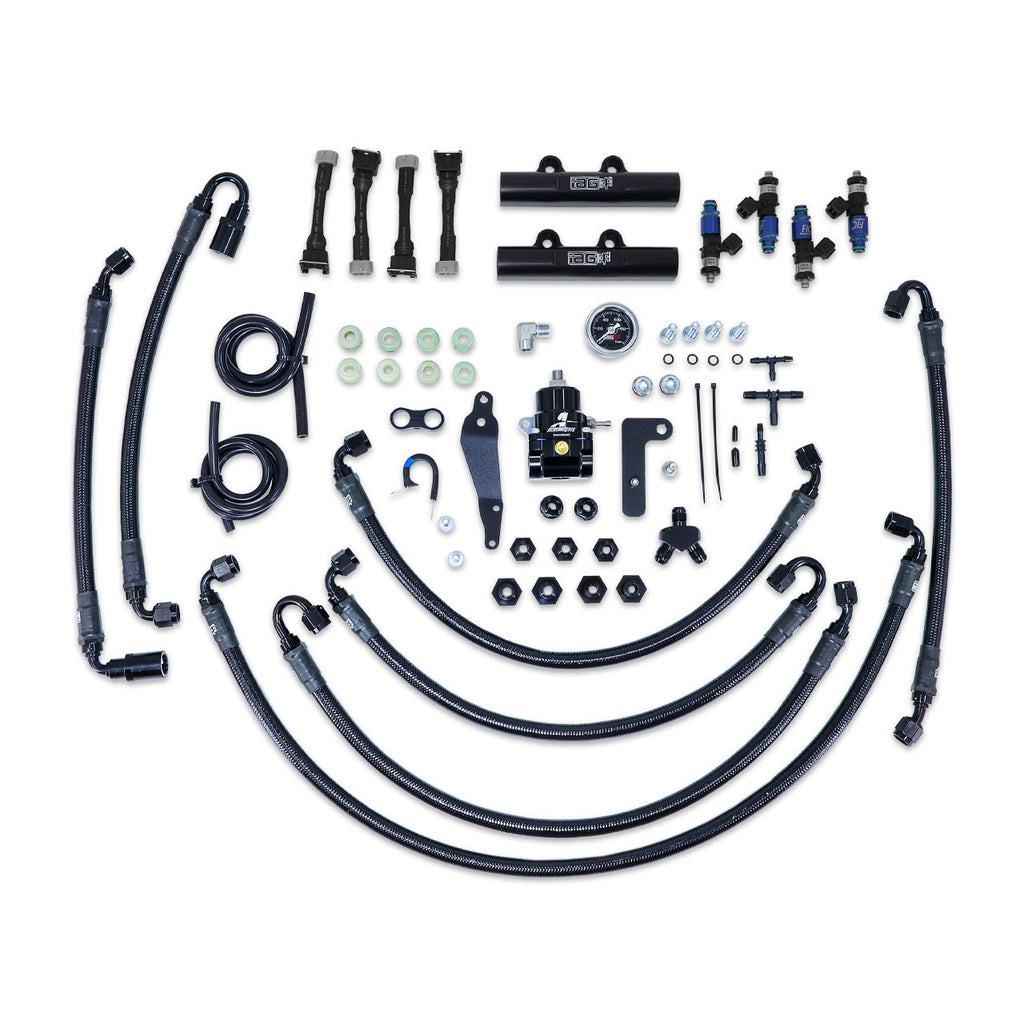 IAG PTFE Flex Fuel Fuel System Kit w/ FIC Injectors, Aeromotive FPR & IAG Fuel Rails - Subaru WRX 2008-2014 / STi 2008-2021