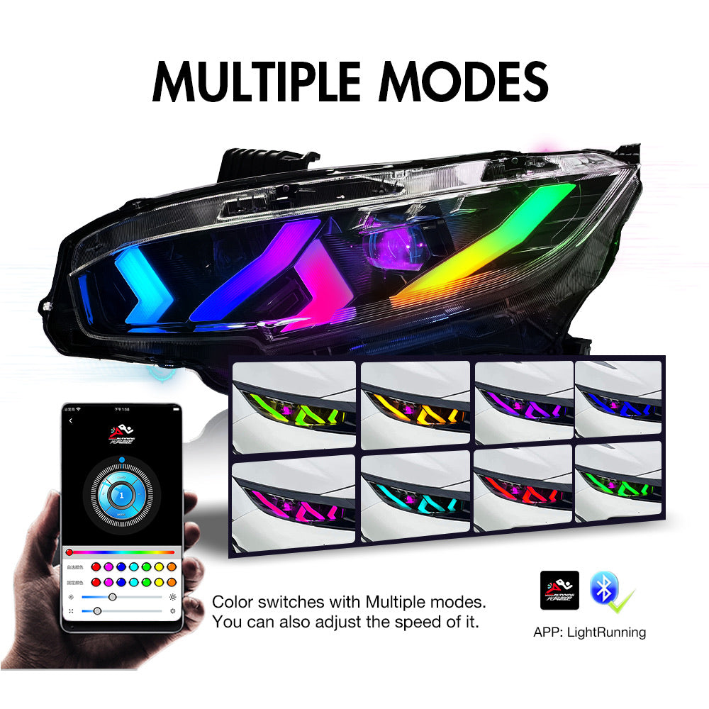 Invoke Concepts RGB Headlights V2 - Honda Civic (All Trims) 2016-2020
