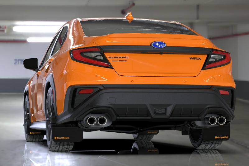 Rally Armor Black UR Mud Flap Altered Font Orange Logo - Subaru WRX 2022+