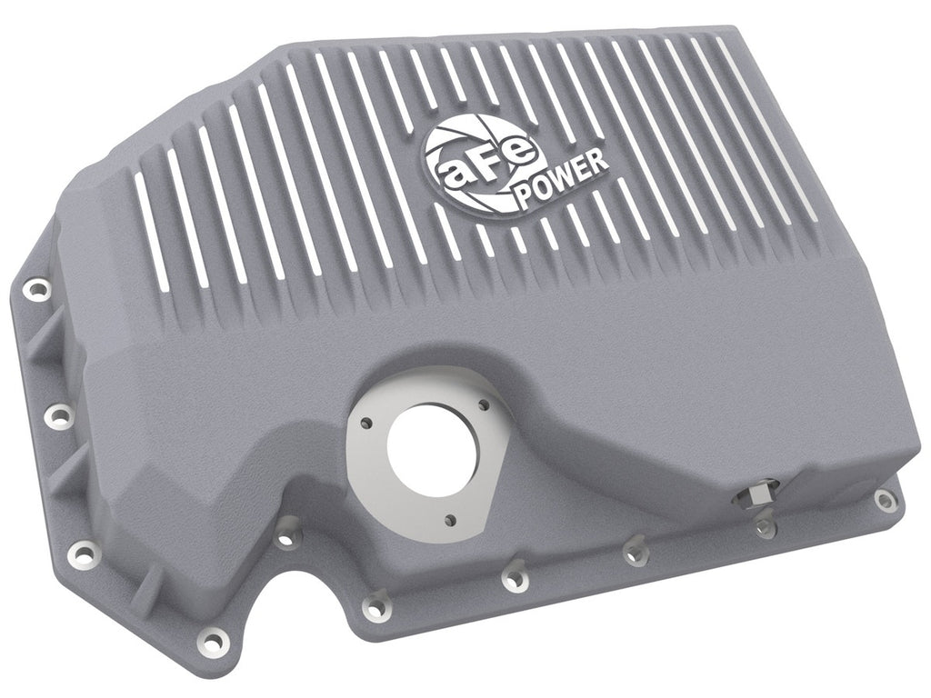 aFe Raw Engine Oil Pan POWER Street Series w/ Machined Fins - Audi / Volkswagen 1.8T / 2.0T (w/ Oil Sensor) 2005-2022
