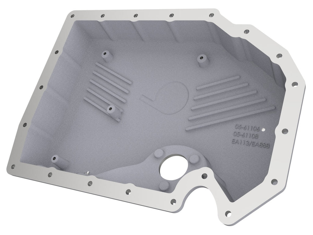 aFe Raw Engine Oil Pan POWER Street Series w/ Machined Fins - Audi / Volkswagen 1.8T / 2.0T (w/ Oil Sensor) 2005-2022