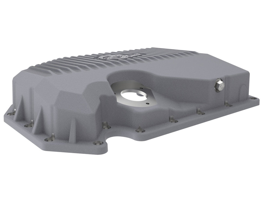 aFe Raw Engine Oil Pan POWER Street Series w/ Machined Fins - Audi / Volkswagen 1.8T / 2.0T (w/ Oil Sensor) 2005-2022