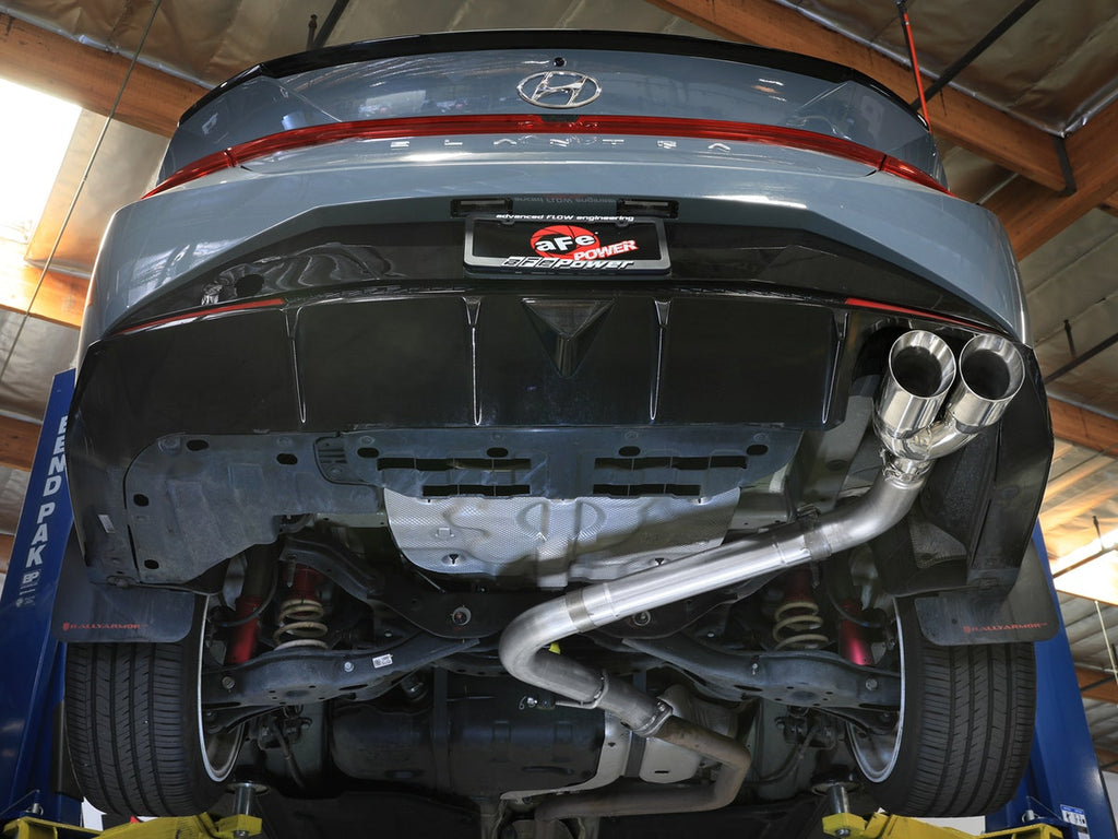 aFe Takeda 3in. SS Axle-Back Exhaust System w/Polished Tips - Hyundai Elantra N-Line 1.6T 2021-2025