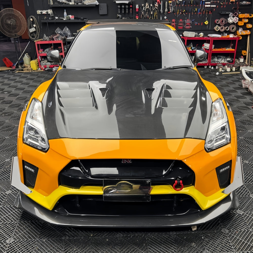 JDMuscle TS Style Carbon Fiber Hood - Nissan GT-R 2017-2024