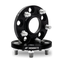 Load image into Gallery viewer, Mishimoto Wheel Spacers - 5x108 - 63.3 - 25 - M12 - Black