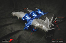 Load image into Gallery viewer, AMS Performance Nissan GT-R Alpha Carbon Fiber/Billet Intake Manifold w/Secondary Fuel Rail - Blue