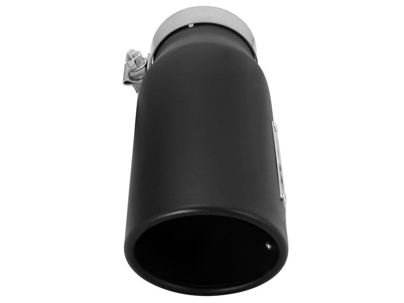 aFe MACH Force-Xp 409 Stainless Steel Clamp-on Black Exhaust Tip (Left) - Universal