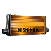 Load image into Gallery viewer, Mishimoto Universal Carbon Fiber Intercooler - Gloss Tanks - 600mm Gold Core - S-Flow - BK V-Band