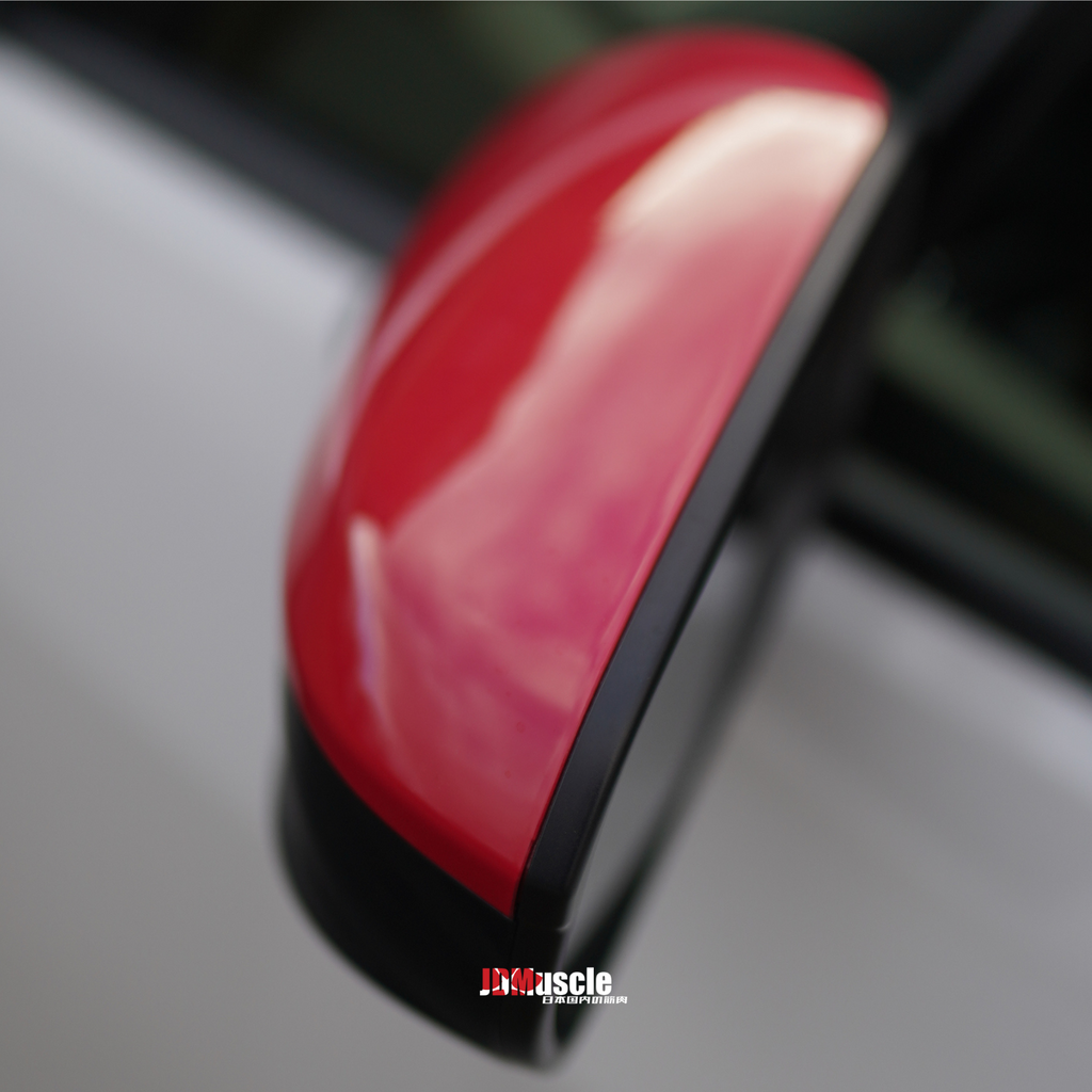JDMuscle Mirror Covers Replacements | 2PC Set, Paint Matched / Gloss Black / Cherry Red - Subaru WRX 2022-2025