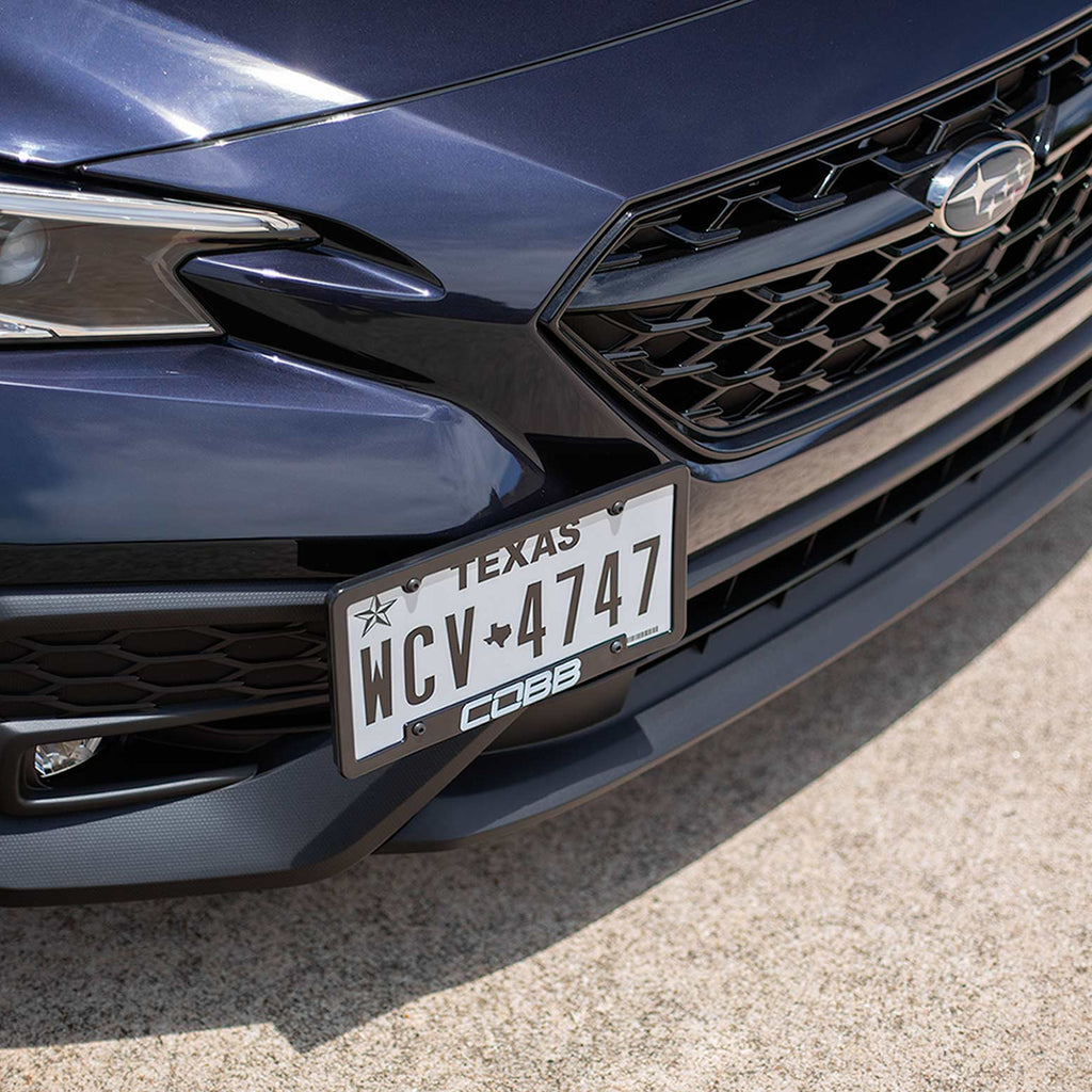 Cobb Redline Carbon Fiber License Plate Relocation Mount - Subaru WRX & STi 2015+ / BRZ 2013+ (+Multiple Applications)