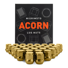 Load image into Gallery viewer, Mishimoto Steel Acorn Lug Nuts M14 x 1.5 - 32pc Set - Gold