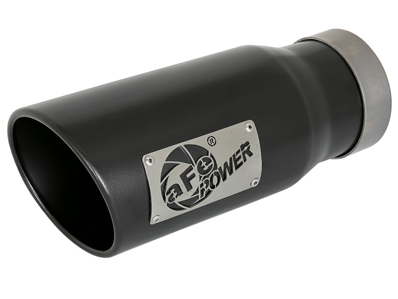 aFe MACH Force-Xp 4 IN 409 Stainless Steel Black Exhaust Tip (Left) - Universal