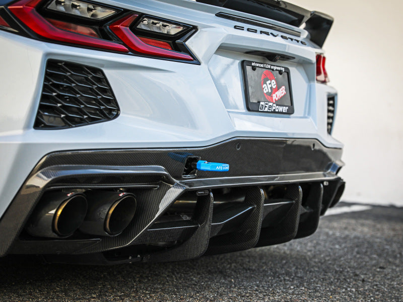 aFe CONTROL Rear Tow Hook Blue - Chevrolet Corvette (C8) 6.2L 2020-2025