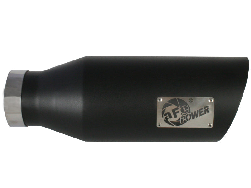 aFe MACH Force-Xp 4" 409 Stainless Steel Black Exhaust Tip - Universal