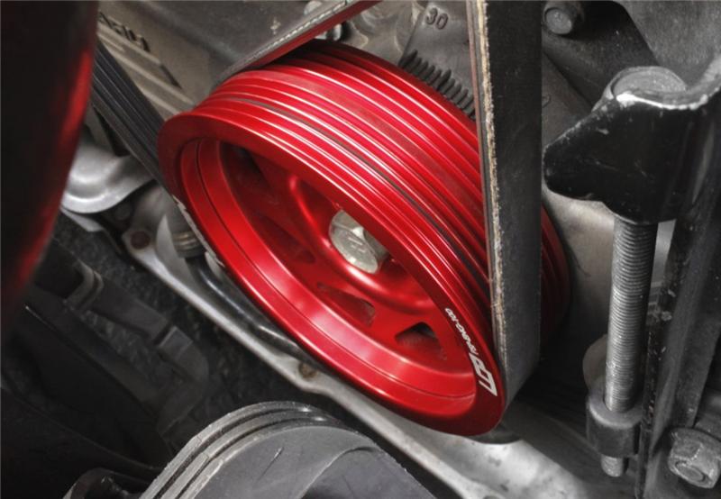Perrin 93+ Impreza (WRX/STi) Crank Pulley - Red (w/AC)