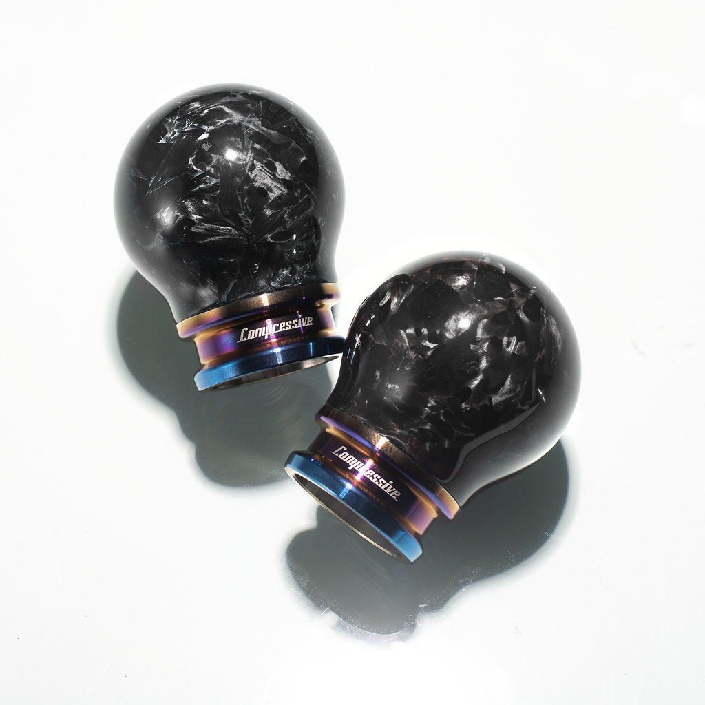 Compressive Tuning Limited Edition Forged Carbon Weighted Shift Knob (Titanium Finish) - Most Subaru Models
