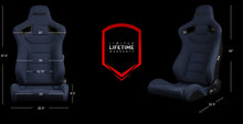 Load image into Gallery viewer, Braum Racing ELITE Series Racing Seats (Pair; Blue Cloth)