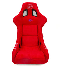 Load image into Gallery viewer, NRG Large FRP Bucket Seat Red Alcantara w/ Dragon Livery - Universal