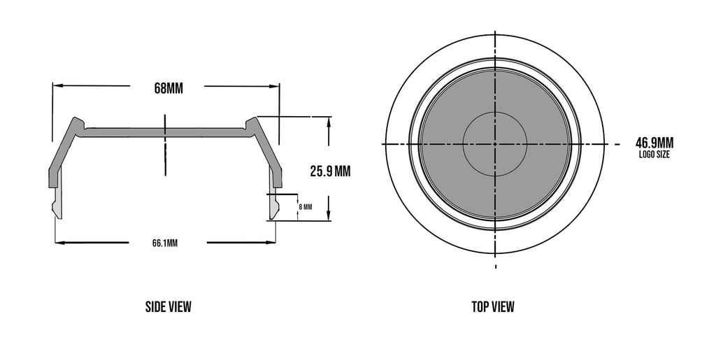 Aodhan Raised Center Cap - DS Series Wheels