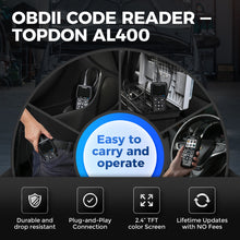 Load image into Gallery viewer, TOPDON AL400 Code Reader - 2.4" Screen & Data Graphing