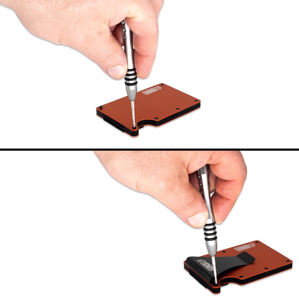 IAG Aluminum Wallet w/Money Clip, Cash Band, and Screwdriver Kit (Boxer Logo) - Universal