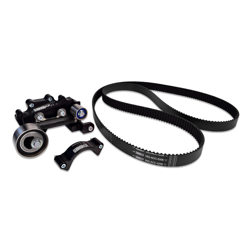 IAG Timing Guide, Comp Tensioner & Black Racing Timing Belt Kit - Subaru WRX 2002-2014 / STi 2004-2021 / LGT 2005-2012 / FXT 2004-2013
