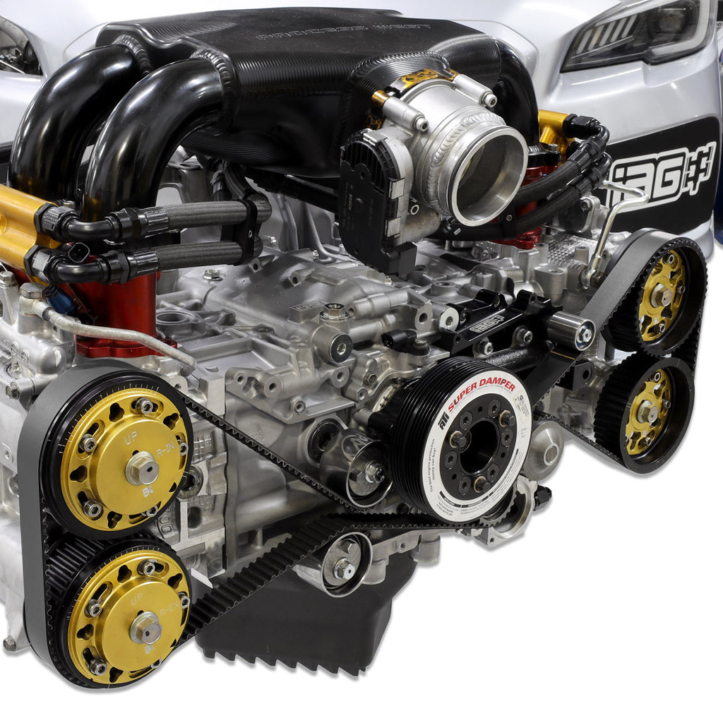 IAG Timing Guide, Comp Tensioner & Black Racing Timing Belt Kit - Subaru WRX 2002-2014 / STi 2004-2021 / LGT 2005-2012 / FXT 2004-2013