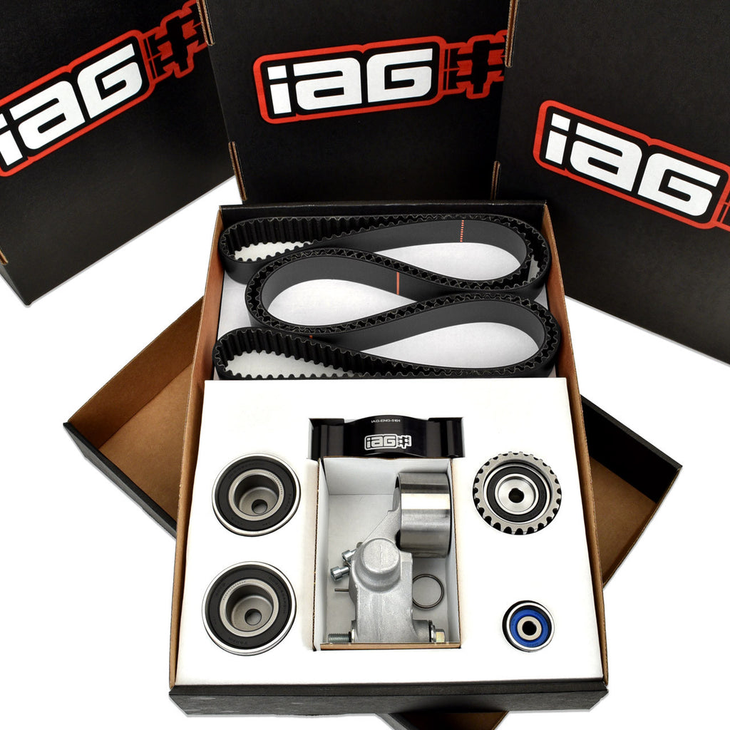 IAG Timing Belt Kit with IAG Black Racing Belt, Timing Guide, Idlers & Tensioner - Subaru WRX 2002-2014 / STi 2004-2021 / LGT 2005-2012 / FXT 2004-2013