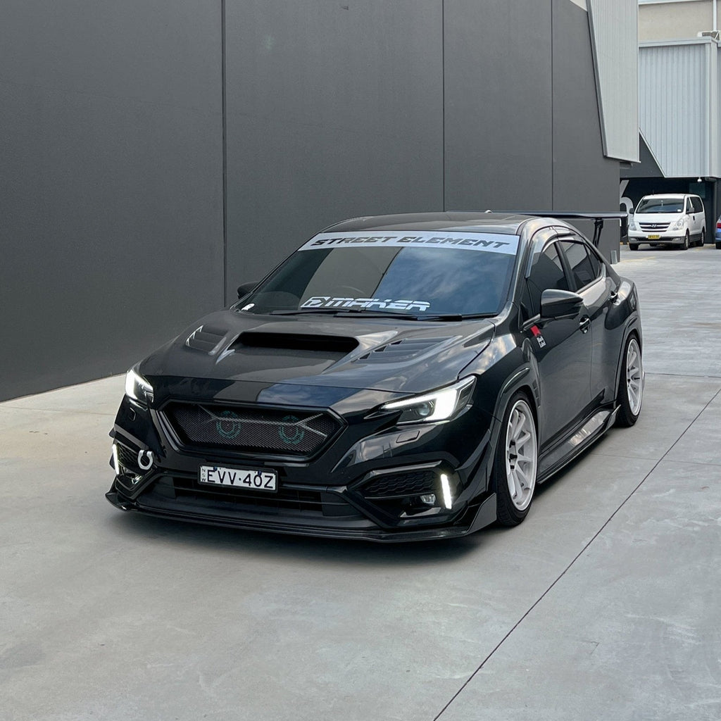 JDMuscle Carbon Fiber V2  Front Bumper Lip - Subaru WRX 2022-2025