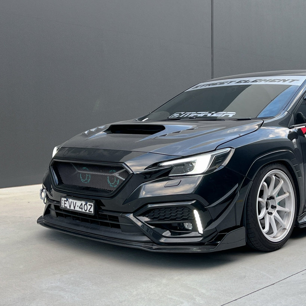 JDMuscle Carbon Fiber V2  Front Bumper Lip - Subaru WRX 2022-2025