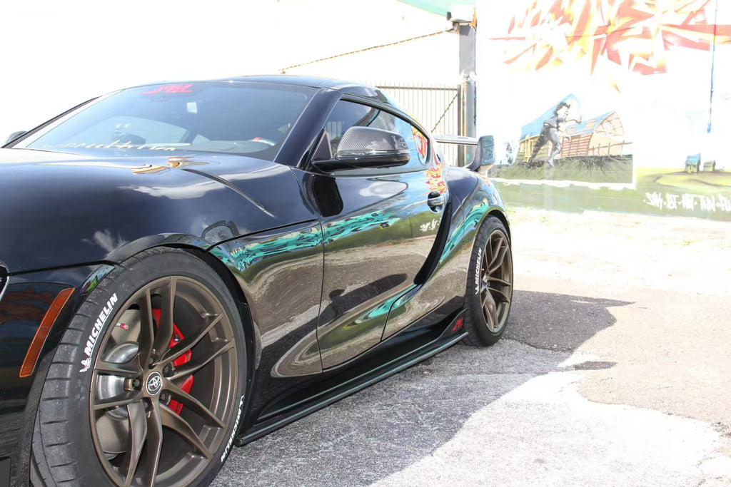 JDMuscle R1 Style Carbon Fiber Side Skirts - Toyota GR Supra 2020-2024