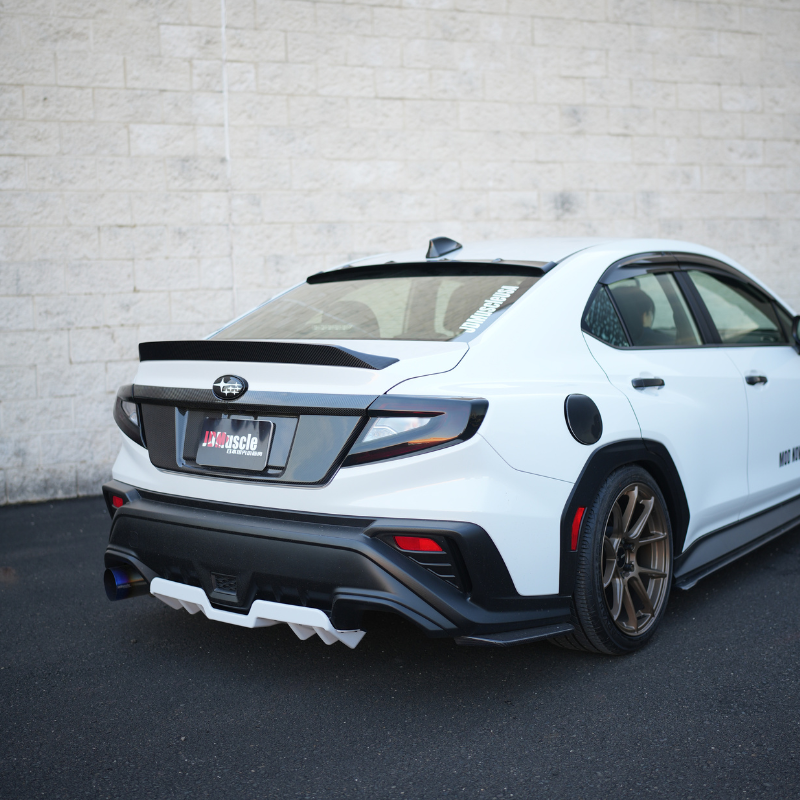 JDMuscle Tanso Dry Carbon Fiber Fuel Door Cover - Subaru WRX 2022-2025