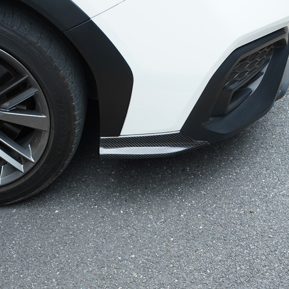 JDMuscle Tanso Dry Carbon Fiber Front Bumper Lower Side Trim 2 PC - Subaru WRX 2022-2025