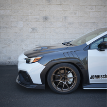 Load image into Gallery viewer, JDMuscle Carbon Fiber Naga Style Front Bumper Lip - Subaru WRX 2022-2025