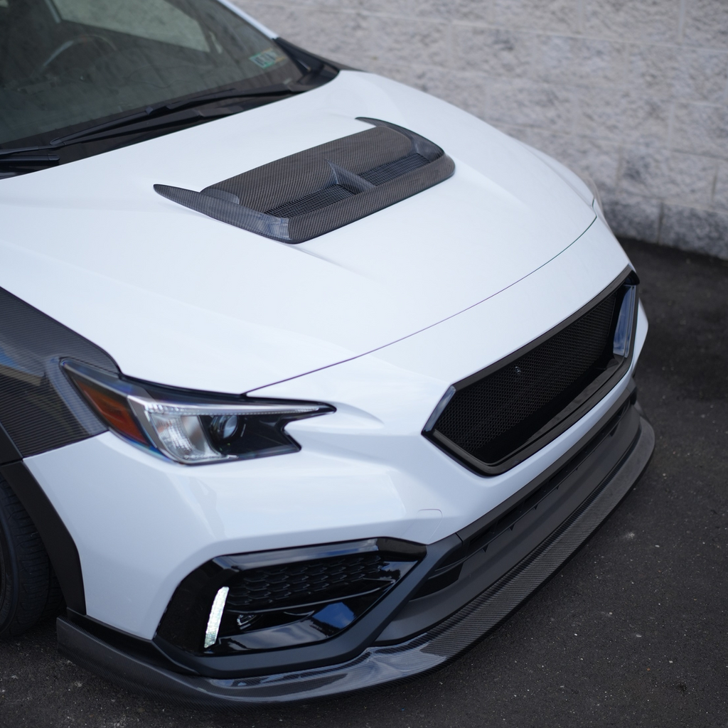 JDMuscle Carbon Fiber FMIC Reverse Hood Scoop V2 - Subaru WRX 2022-2025