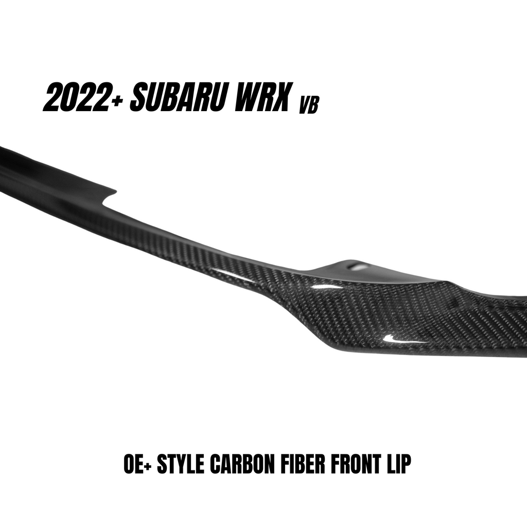 JDMuscle OE+ Style Tanso Carbon Fiber Front Lip - Subaru WRX 2022-2025
