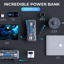 Load image into Gallery viewer, TOPDON JS3000 Peak Amp Battery Jumpstarter, Power Bank, & Flashlight