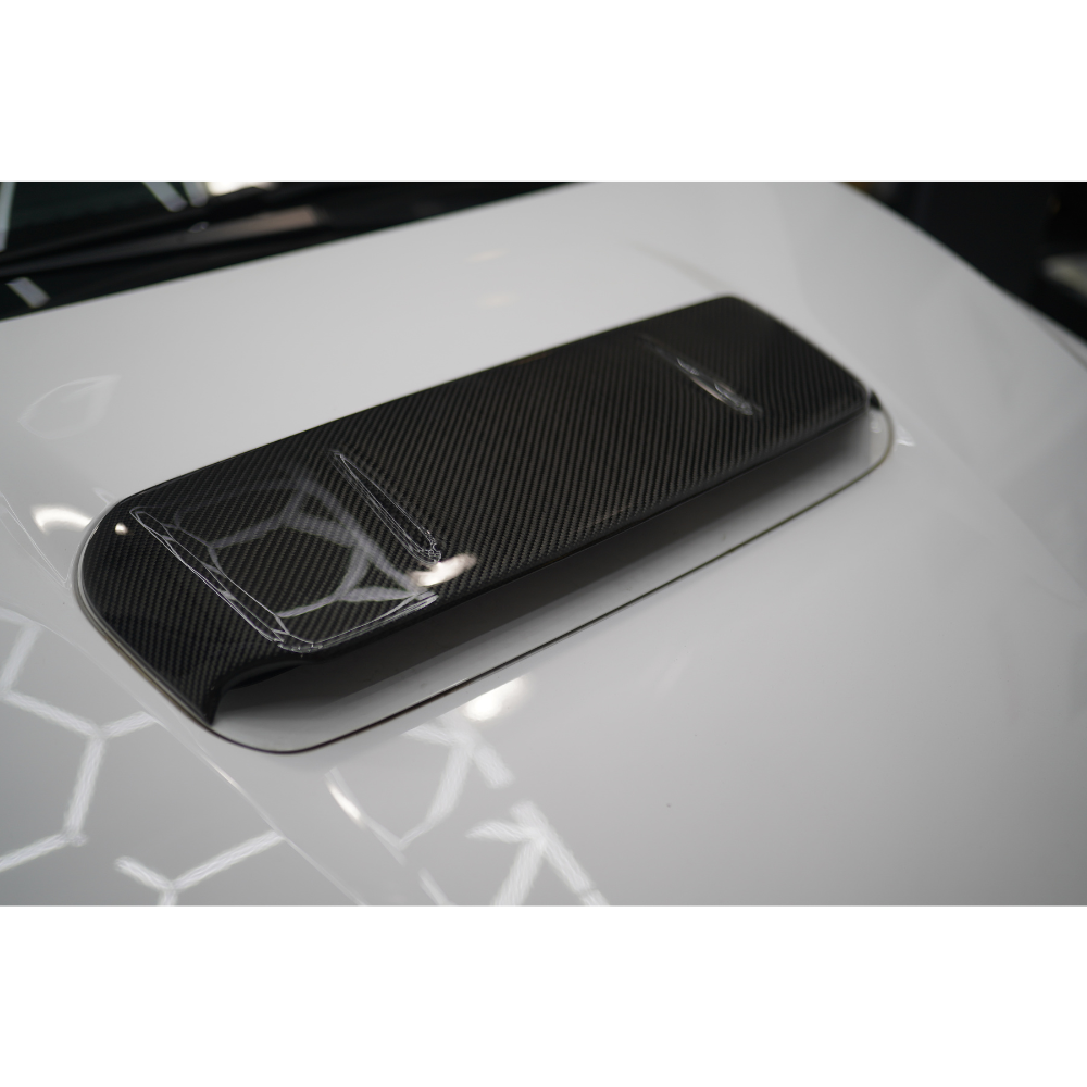 JDMuscle Tanso Carbon Fiber Hood Scoop Cover V1 - Subaru WRX 2022-2025
