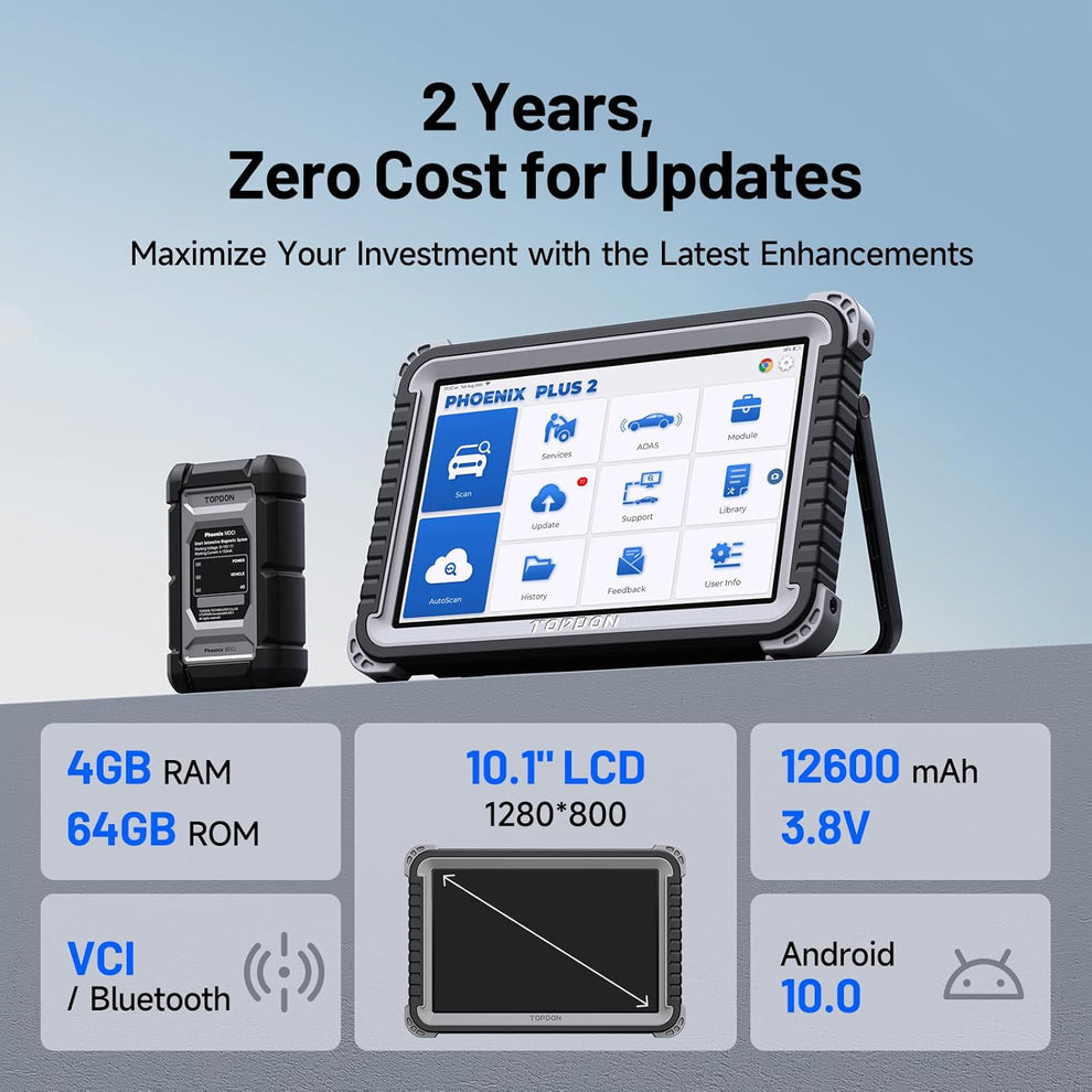 TOPDON Phoenix Plus 2 10.1" Pro Scan Tool