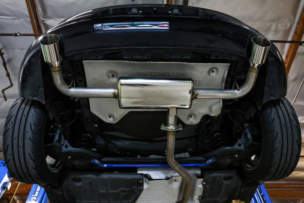 REMARK Dual Burnt SS Single Wall Tip Muffled Axleback Exhaust - Mazda 3 / Mazda 3 Turbo 2019-2025