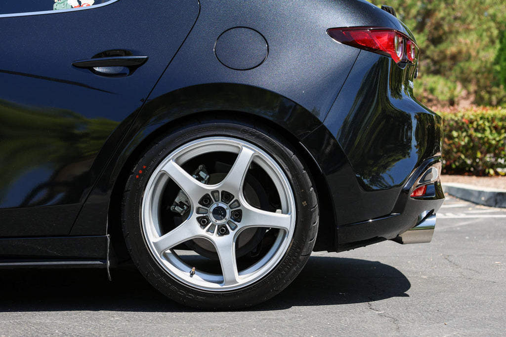 REMARK Dual Burnt SS Single Wall Tip Muffled Axleback Exhaust - Mazda 3 / Mazda 3 Turbo 2019-2025