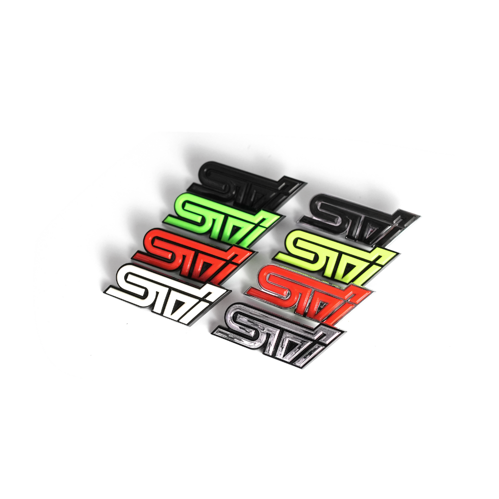 Racing Art STI Grille Emblem w/ Multiple Color Available - Subaru STi Models